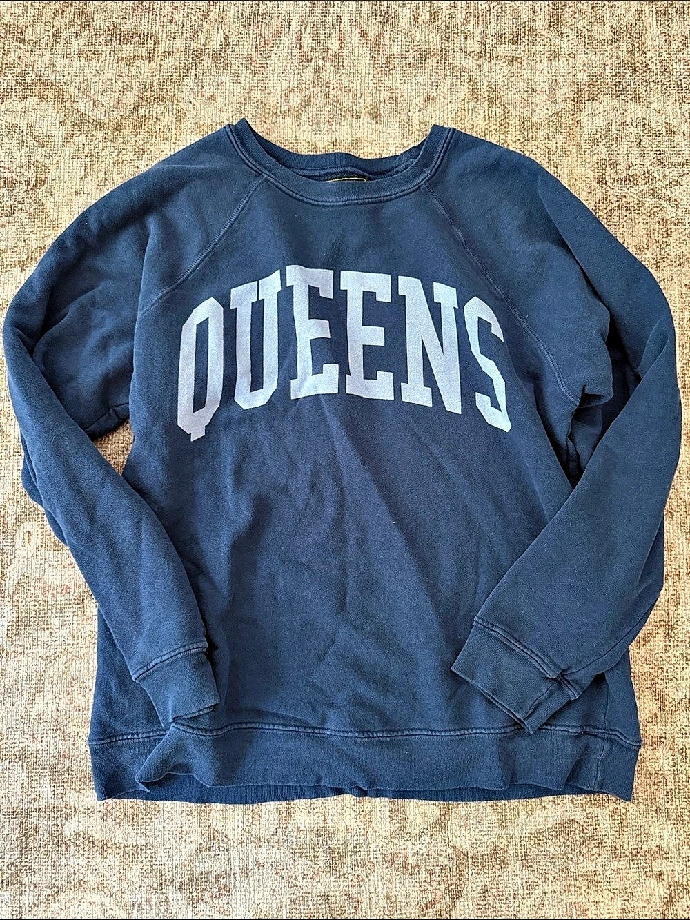 Free People/Retrobrand Queens Graphic Sweatshirt in Blue